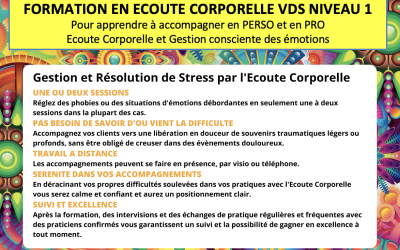 Formation en Ecoute Corporelle VDS, avec Natascha les 6-7 septembre et autre session les 26-27 Septembre 2026 à Lapouticario de Sorèze